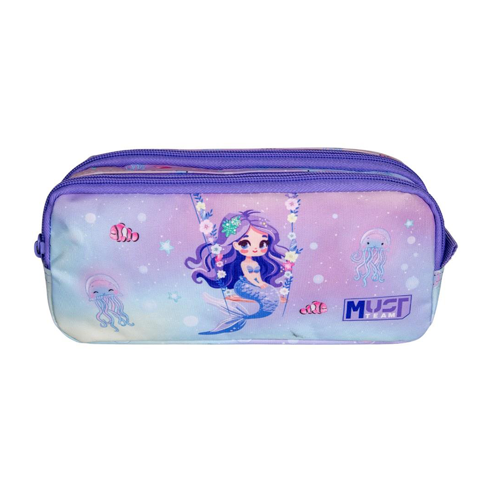Must Team Σχολική Κασετίνα Βαρελάκι Mermaid 2 Θήκες