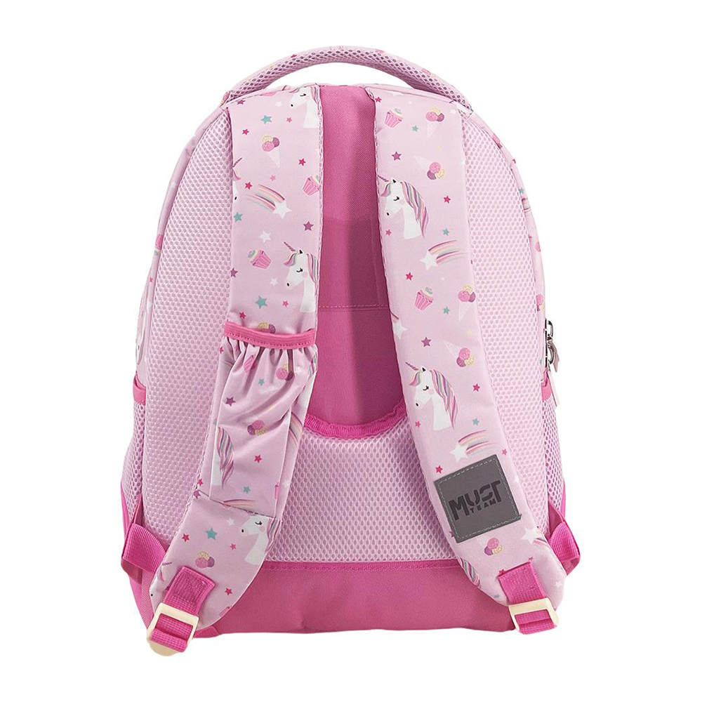 Must Team Σχολική Τσάντα Πλάτης Δημοτικού Pink Unicorn 3 Θήκες 32x18x43 εκ