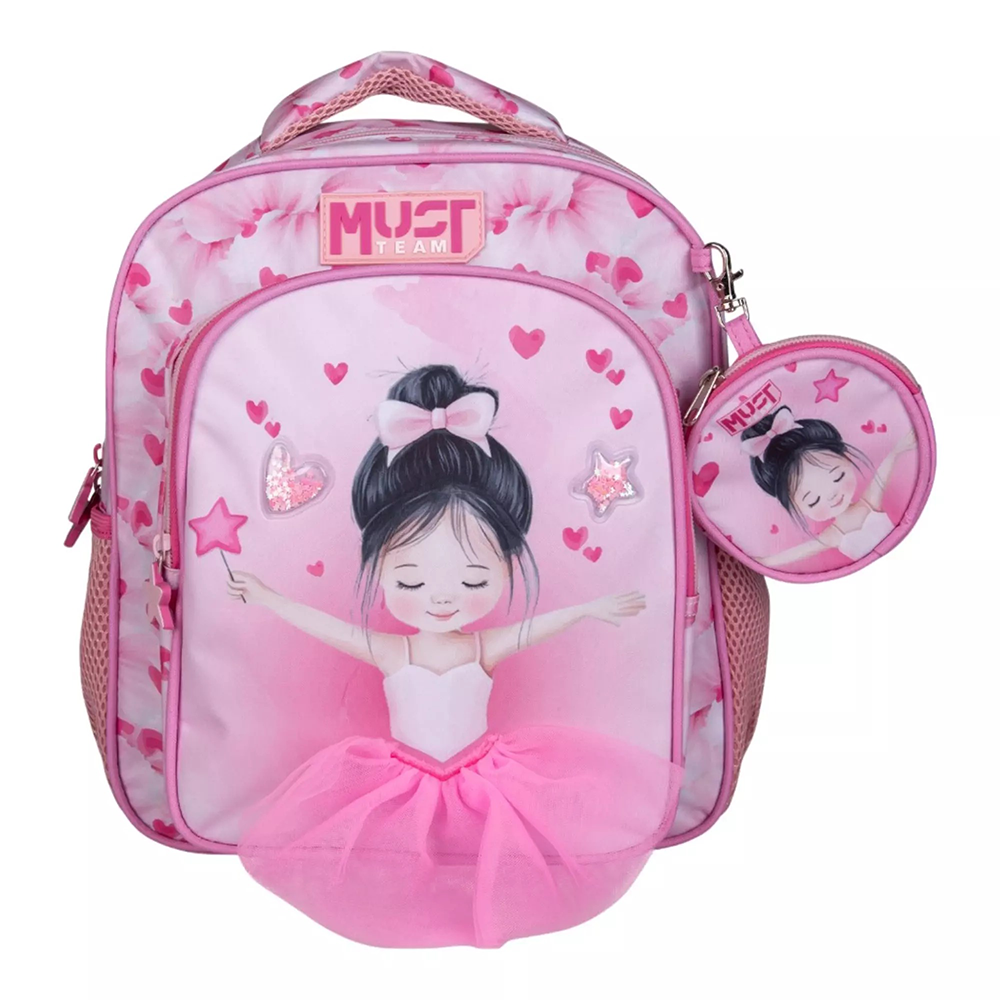 Must Team Σχολική Τσάντα Πλάτης Νηπίου Ballerina 2 Θήκες 27x10x31 εκ