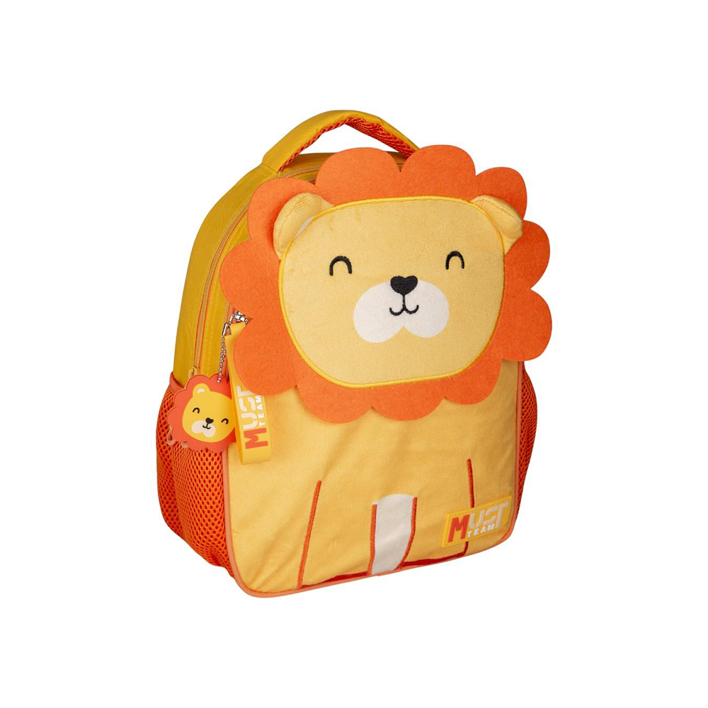 Must Team Σχολική Τσάντα Πλάτης Νηπίου Lion 2 Θήκες 27x10x31 εκ