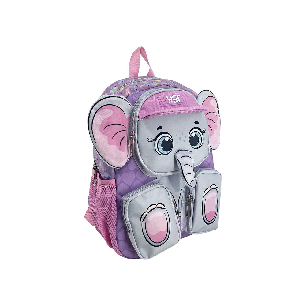 Must Team Σχολική Τσάντα Πλάτης Νηπίου Little Elephant 2 Θήκες 24x10x33 εκ