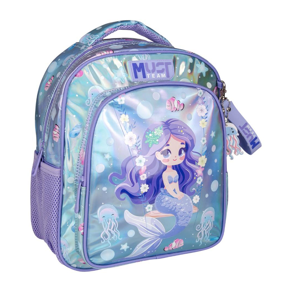 Must Team Σχολική Τσάντα Πλάτης Νηπίου Mermaid 2 Θήκες 27x10x31 εκ