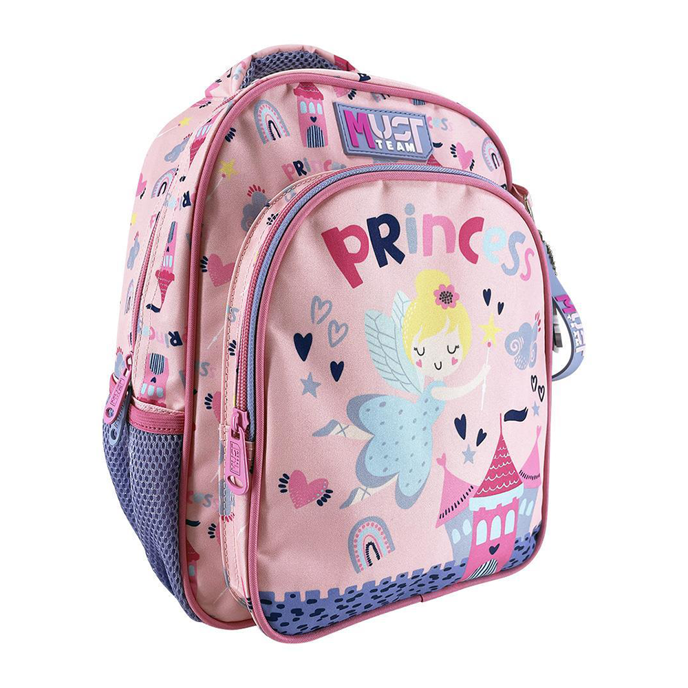 Must Team Σχολική Τσάντα Πλάτης Νηπίου Princess 2 Θήκες 27x10x31 εκ