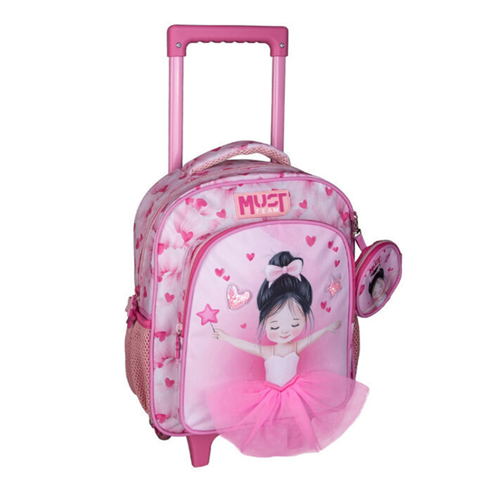 Must Team Σχολική Τσάντα Τρόλεϊ Νηπίου Ballerina 2 Θήκες 27x10x31 εκ