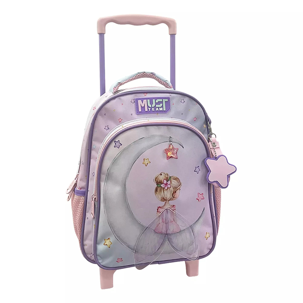 Must Team Σχολική Τσάντα Τρόλεϊ Νηπίου Little Fairy 2 Θήκες 27x10x31 εκ