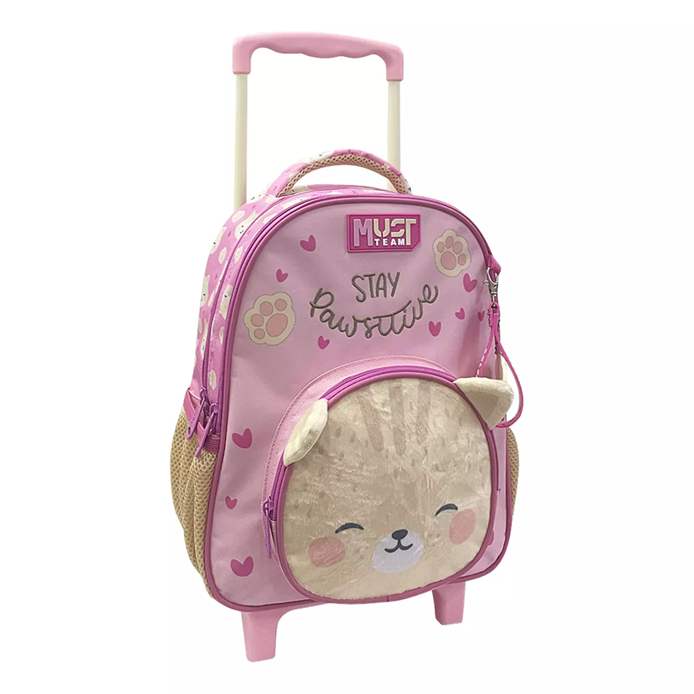 Must Team Σχολική Τσάντα Τρόλεϊ Νηπίου Little Kitten Pawsitive 2 Θήκες 27x10x31 εκ