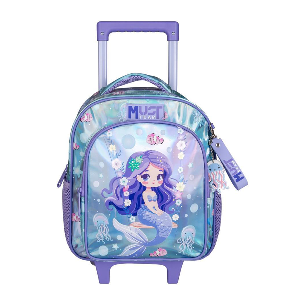 Must Team Σχολική Τσάντα Τρόλεϊ Νηπίου Mermaid 2 Θήκες 27x10x31 εκ