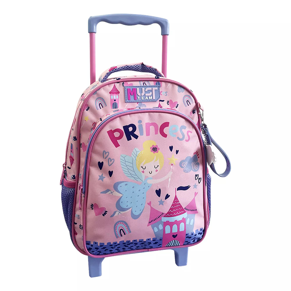 Must Team Σχολική Τσάντα Τρόλεϊ Νηπίου Princess 2 Θήκες 27x10x31 εκ