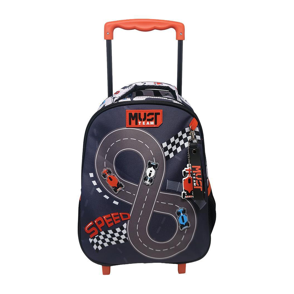Must Team Σχολική Τσάντα Τρόλεϊ Νηπίου Racing Cars 2 Θήκες 27x10x31 εκ