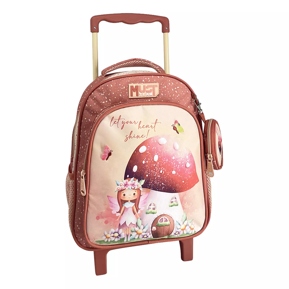 Must Team Σχολική Τσάντα Τρόλεϊ Νηπίου Romantic Fairy 2 Θήκες 27x10x31 εκ