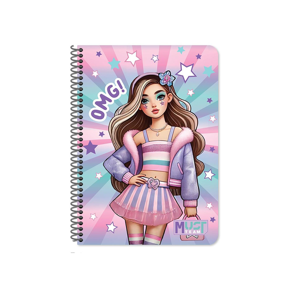 Must Team Τετράδιο Σπιράλ B5 Cute σε 4 Σχέδια - 1 Τεμάχιο
