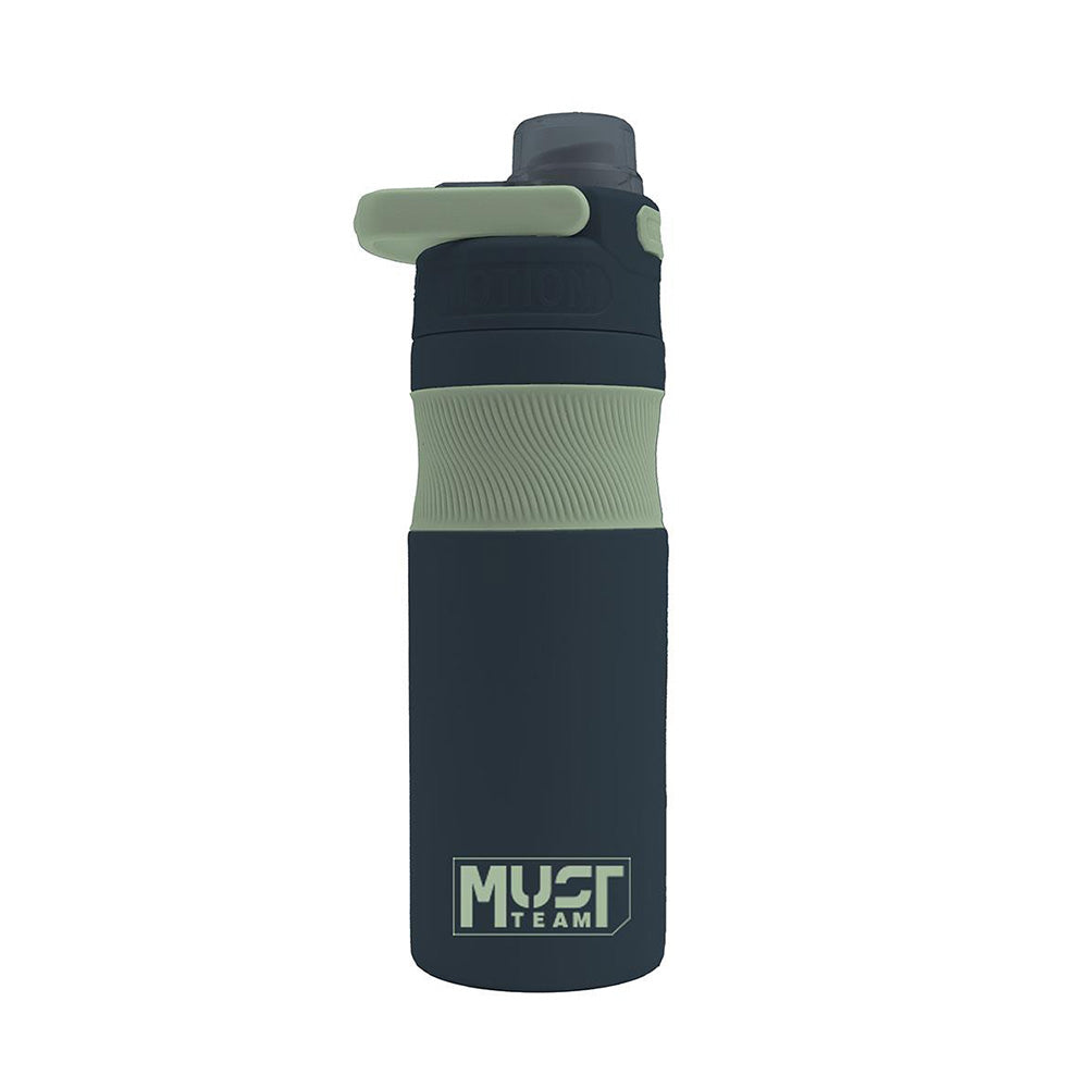 Must Team Θερμός Ανοξείδωτο με Χερούλι 500ml - Μαύρο/Λαδί