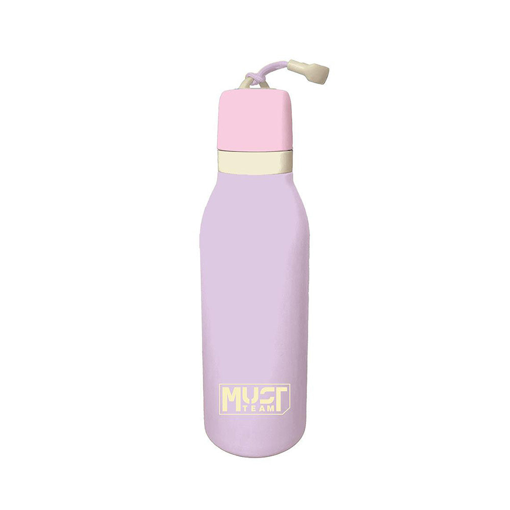 Must Team Ανοξείδωτο Θερμός με Κορδόνι Μεταφοράς 500ml - Παστέλ Μωβ
