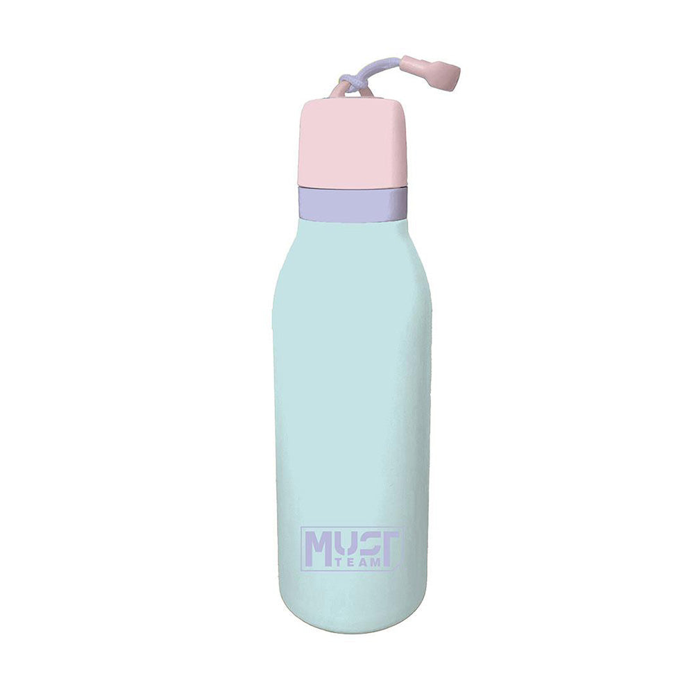 Must Team Ανοξείδωτο Θερμός με Κορδόνι Μεταφοράς 500ml - Παστέλ Μπλε