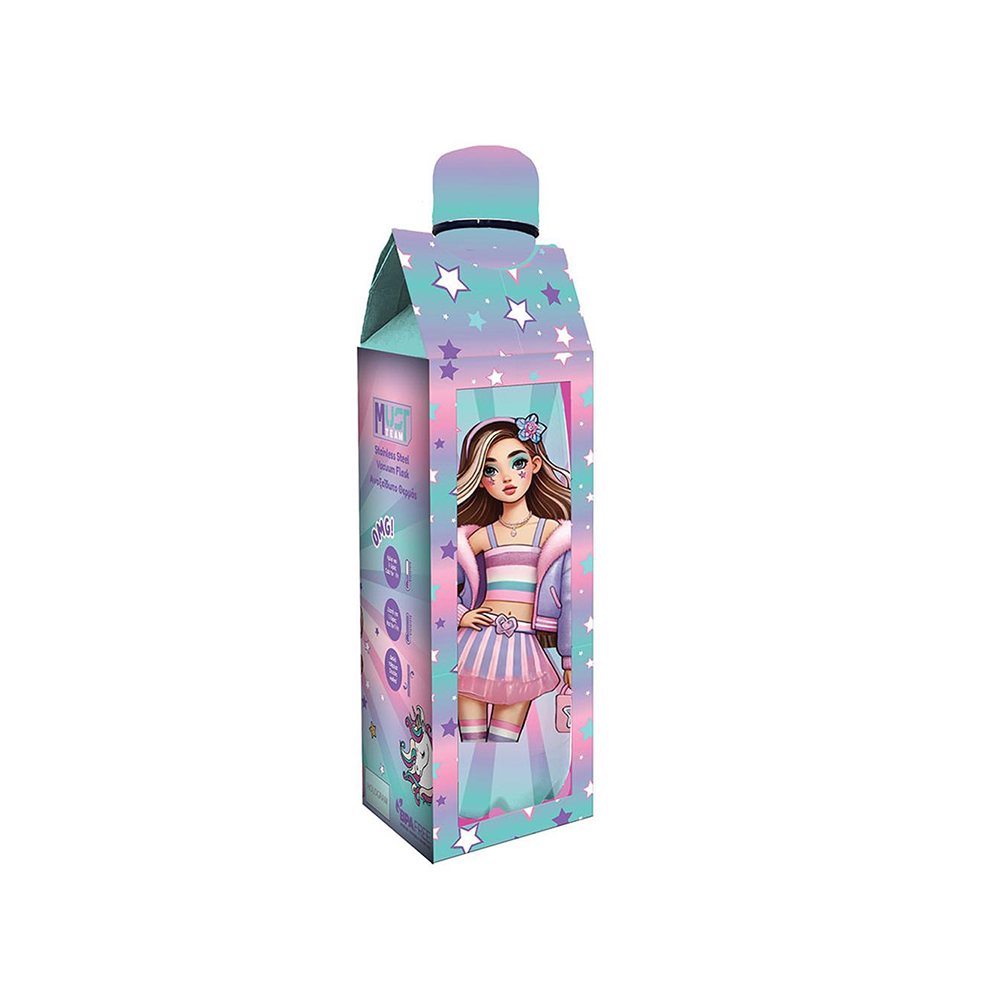 Must Team Θερμός Ανοξείδωτο με Καπάκι Fashion Girl 500ml 