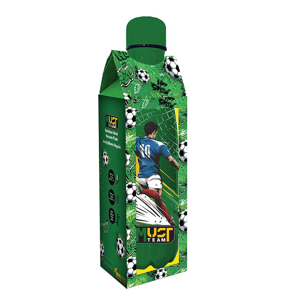 Must Team Θερμός Ανοξείδωτο με Καπάκι Football 500ml 