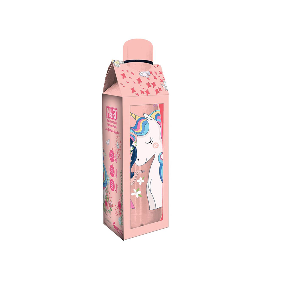 Must Team Θερμός Ανοξείδωτο με Καπάκι Girl - Unicorn 500ml 