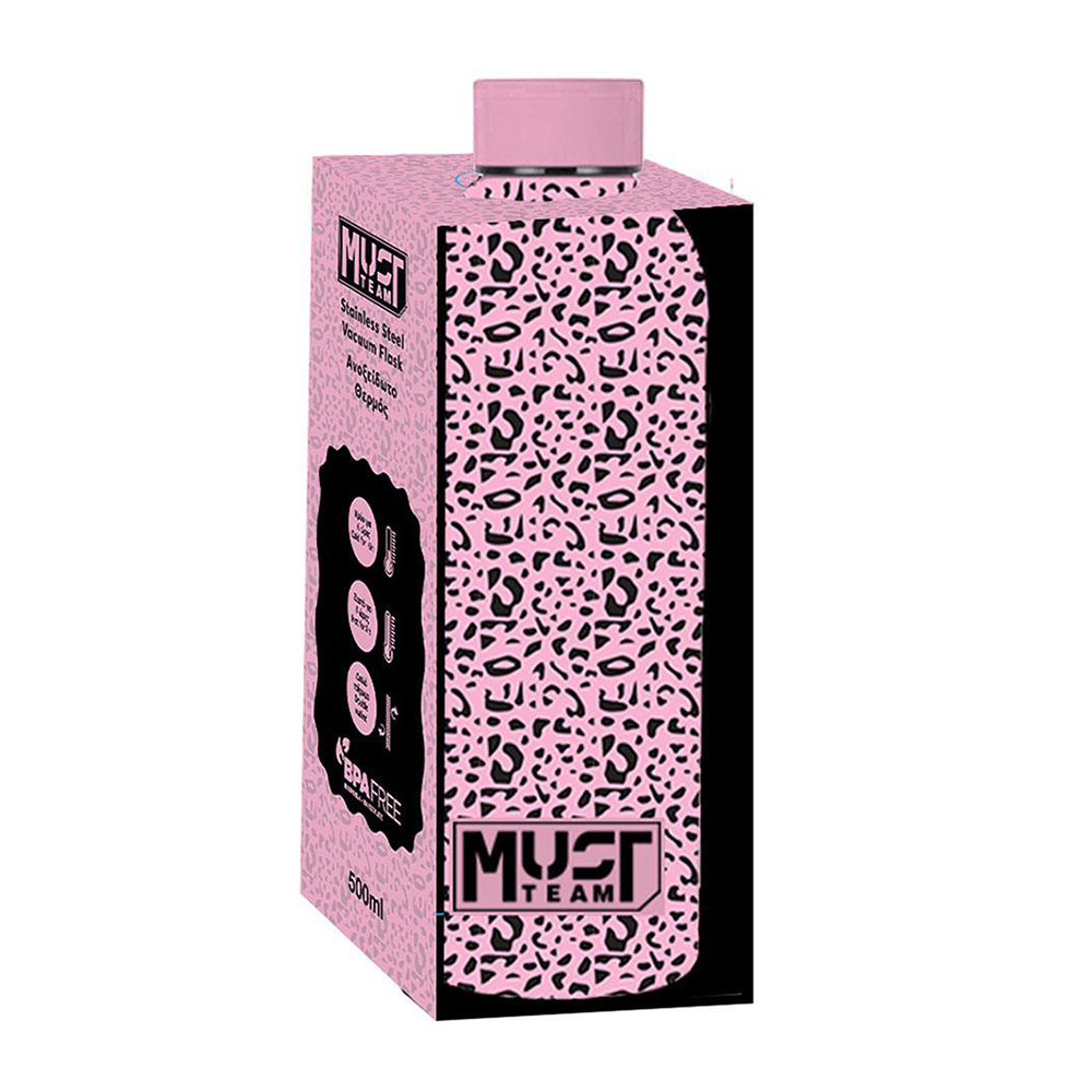 Must Team Θερμός Ανοξείδωτο Μαύρο Tech Love 500ml