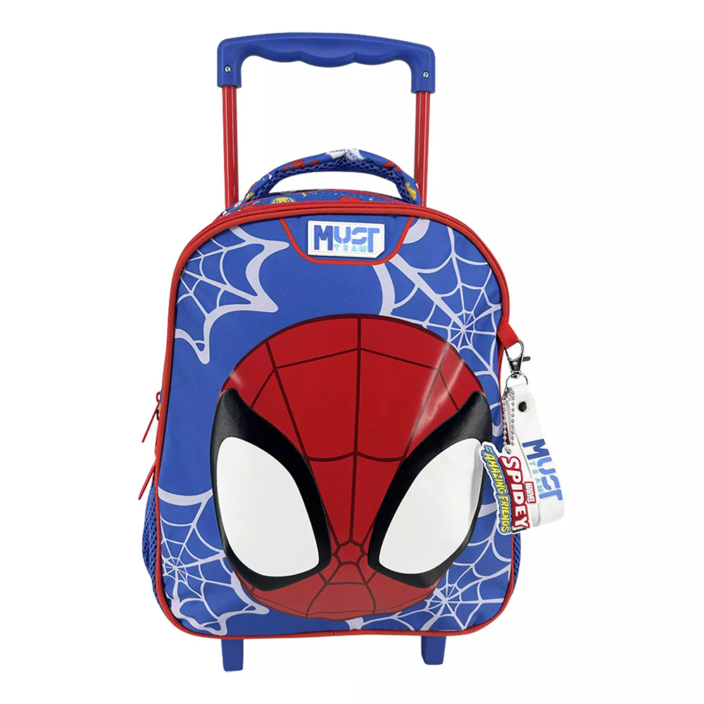 Must Team Σχολική Τσάντα Τρόλεϊ Νηπίου Marvel Spidey And His Amazing Friends 2 Θήκες 27x10x31εκ