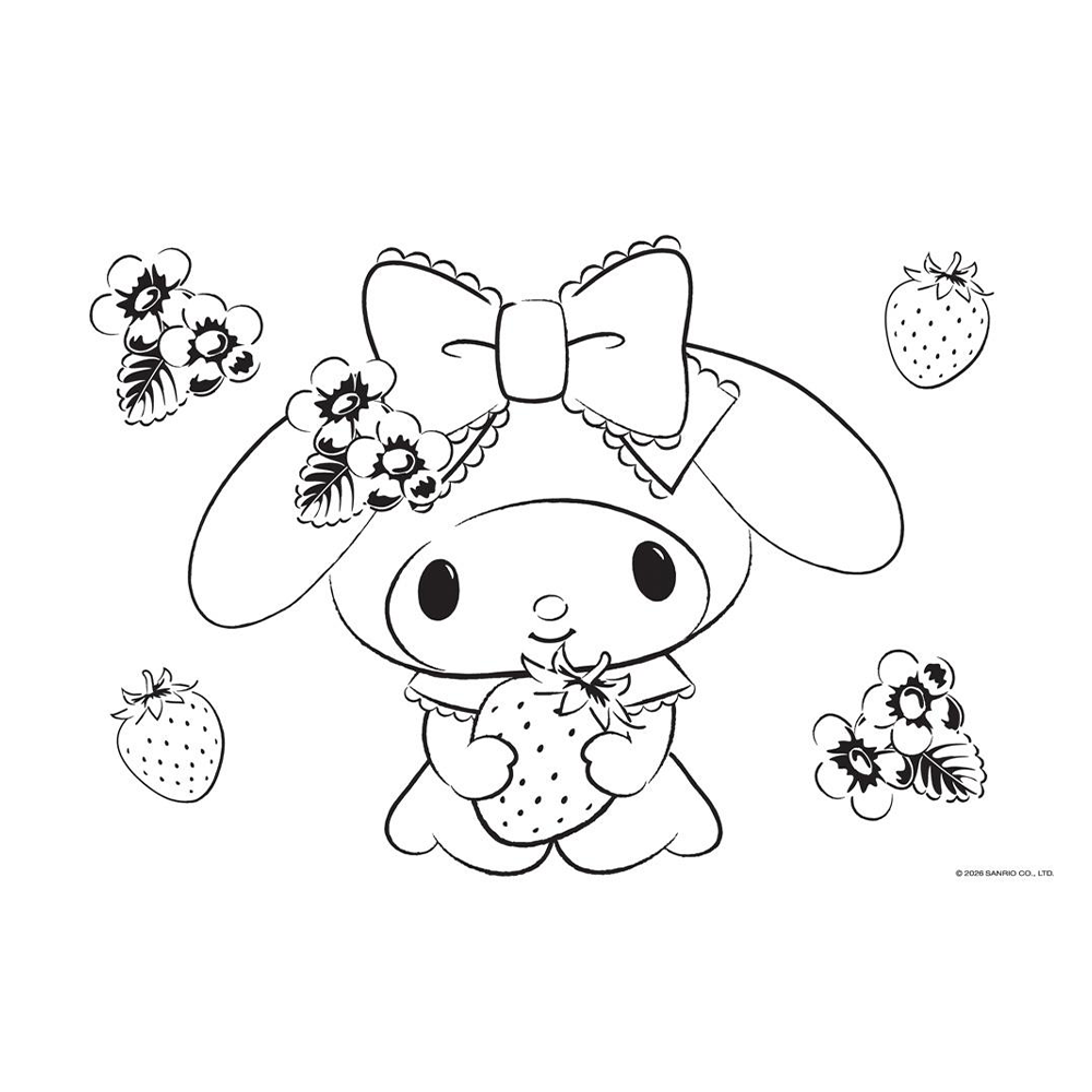 Μπλοκ Ζωγραφικής My Melody 23x33 εκ με 40 Φύλλα, Αυτοκόλλητα & Στένσιλ σε 2 Σχέδια - 1 Τεμάχιο