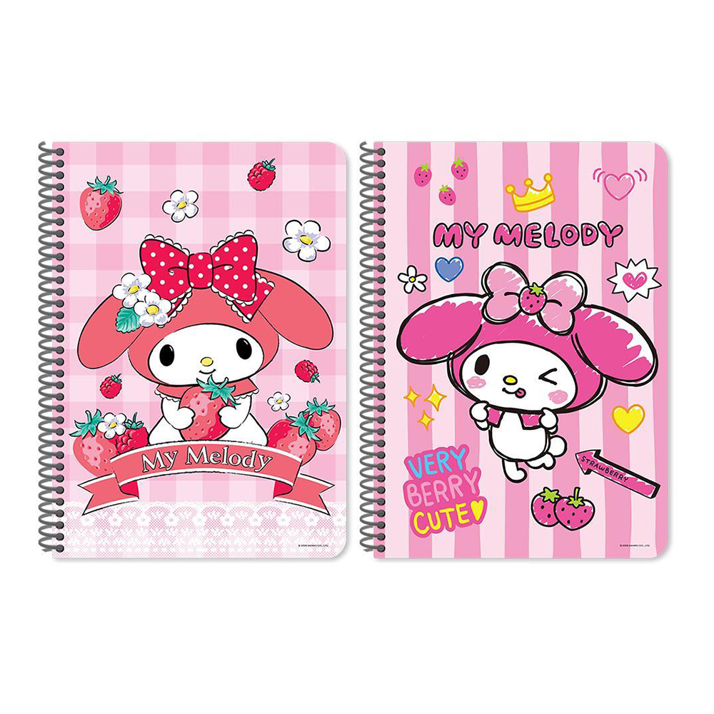 My Melody Τετράδιο Σπιράλ 17x25 2 Θεμάτων 60 Φύλλων σε 2 Σχέδια - 1 Τεμάχιο