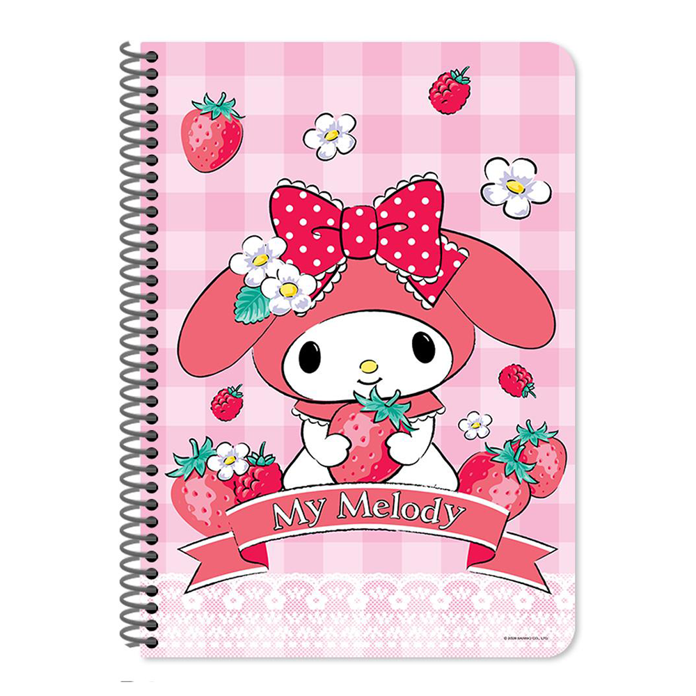 My Melody Τετράδιο Σπιράλ 17x25 2 Θεμάτων 60 Φύλλων σε 2 Σχέδια - 1 Τεμάχιο
