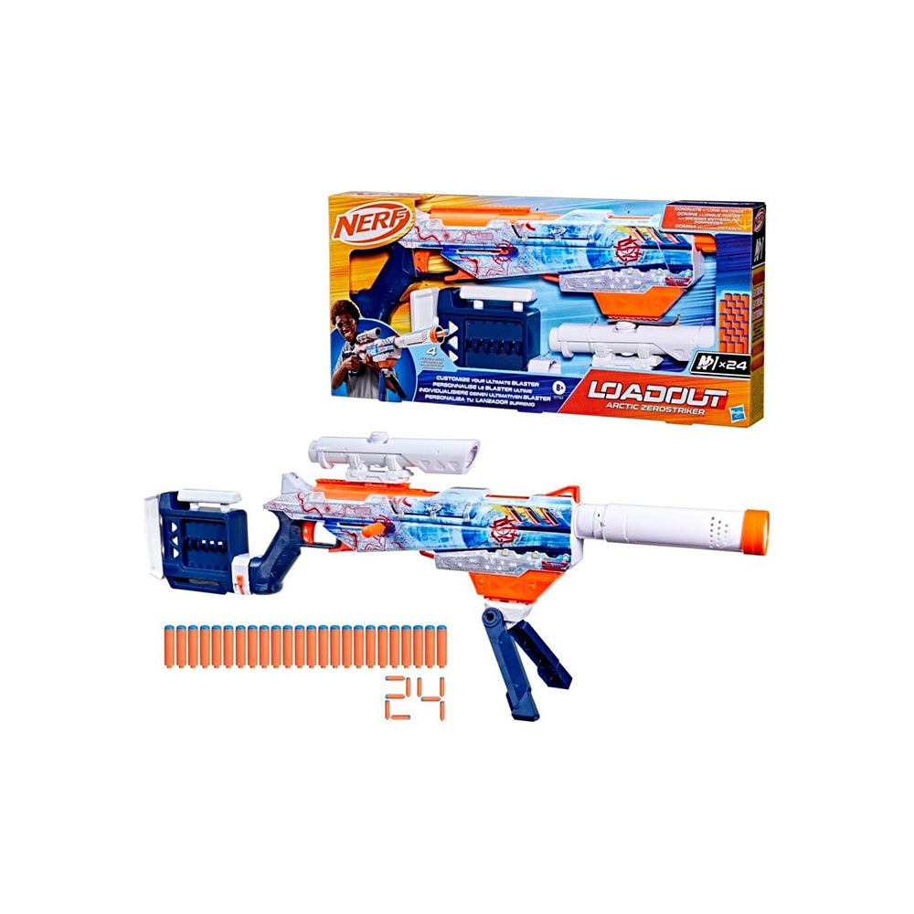 Hasbro Nerf Loadout Arctic Zerostriker Blaster & N1 Darts 
