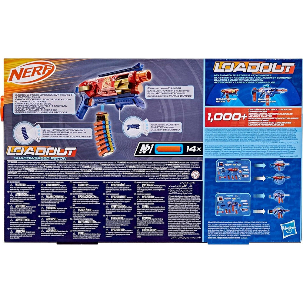 Hasbro NERF Loadout Shadowspeed Recon Blaster και 14 N1 Darts 