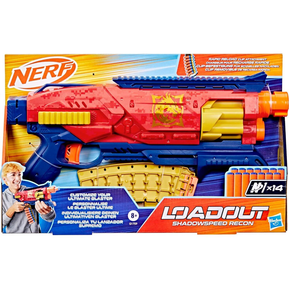 Hasbro NERF Loadout Shadowspeed Recon Blaster και 14 N1 Darts 