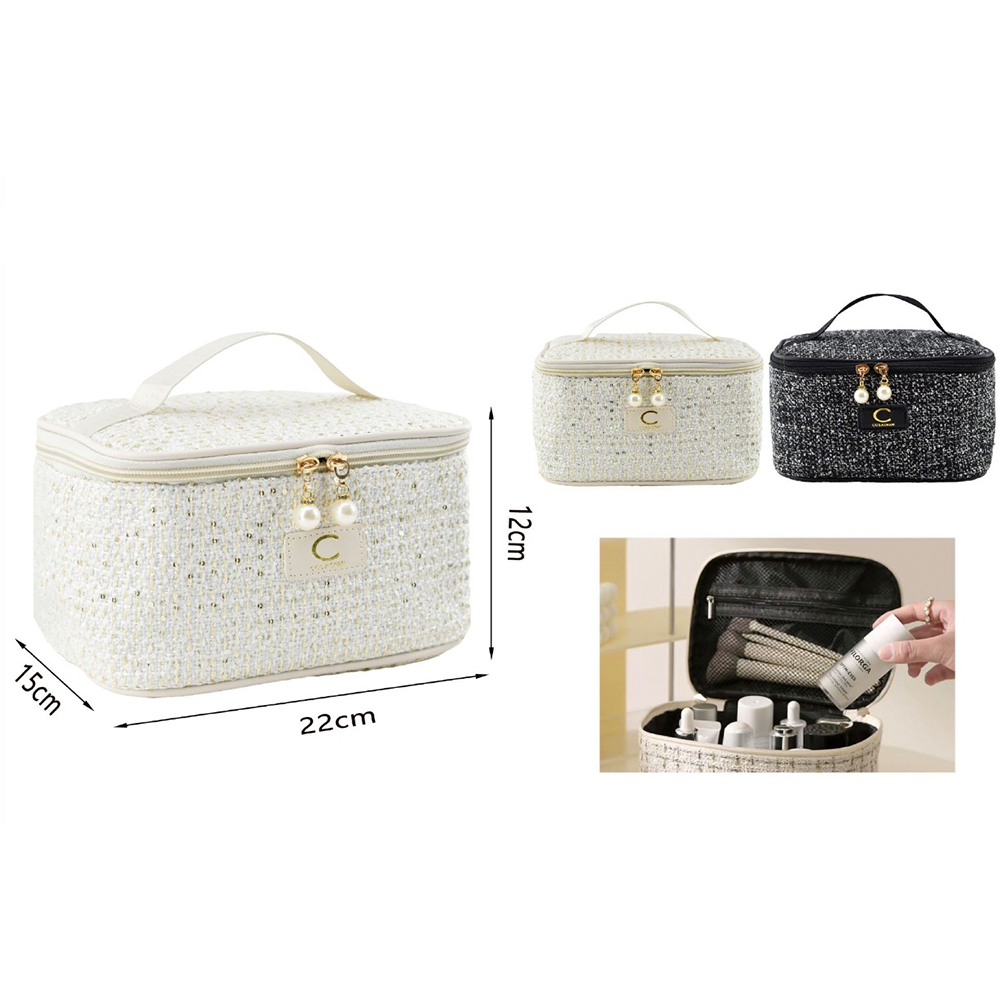 Νεσεσέρ Καλλυντικών Tweed με Χερούλι 22 x 15 x 12 εκ 