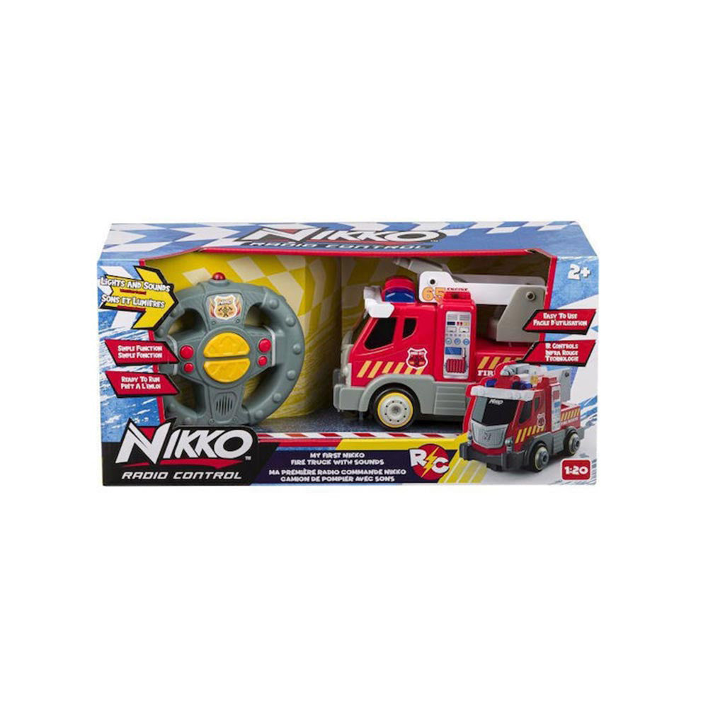 Nikko My First Fire Truck 1:20 Τηλεκατευθυνόμενο Πυροσβεστικό Όχημα για Μικρά Παιδιά
