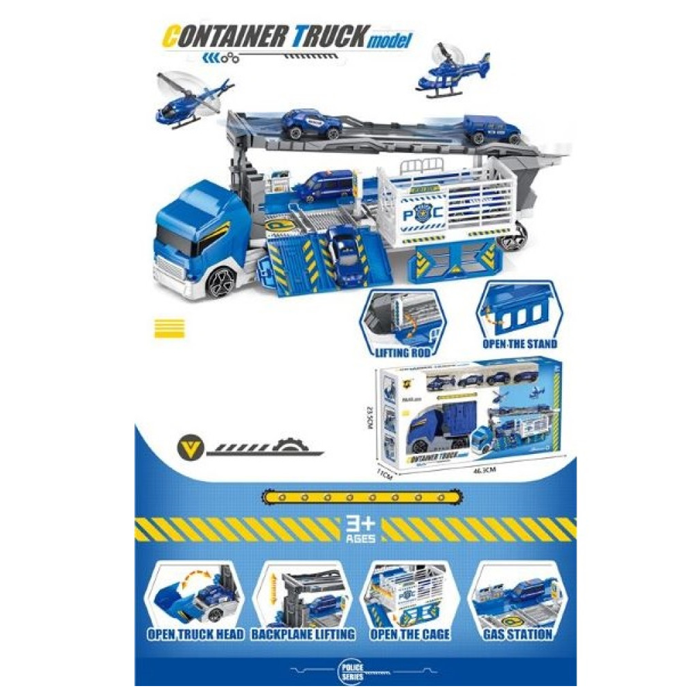 TrademarktΝταλίκα - Γκαράζ Αστυνομίας Με 4 Οχήματα 46Χ11Χ23.5εκpapell.gr