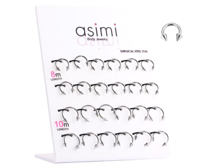 Σκουλαρικι Cone Circular Barbell 8-10Mm Surgical Steel 316L