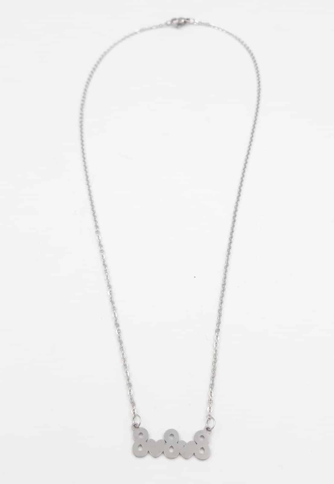 Κρεμαστο Λαιμου Stainless Steel Καρδιες- Απειρο