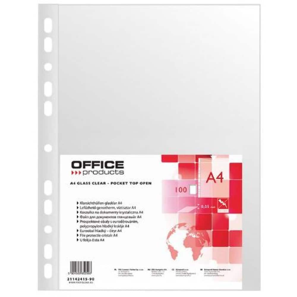 Office Ζελατινες 50 Micra Clear Pp 100 Τεμαχια