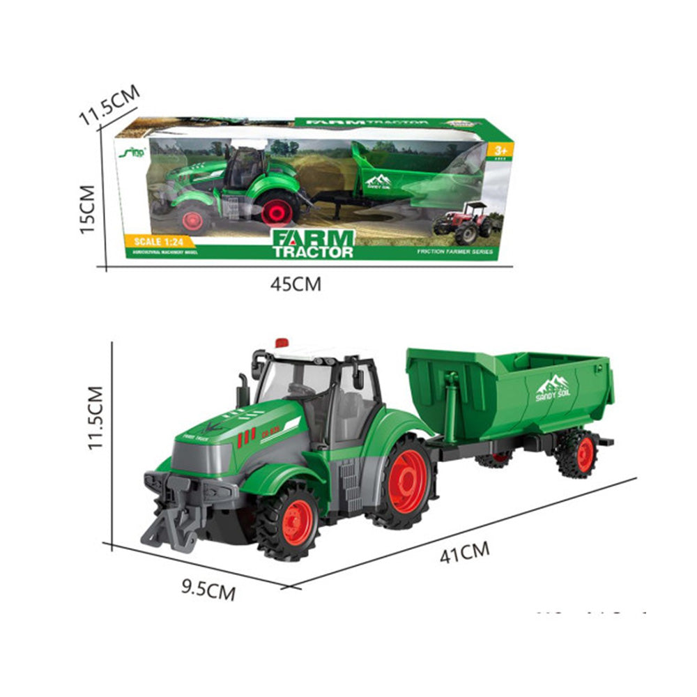 TrademarktΤρακτέρ Πράσινο 1:24 Με Καρότσα 41 Eκpapell.gr