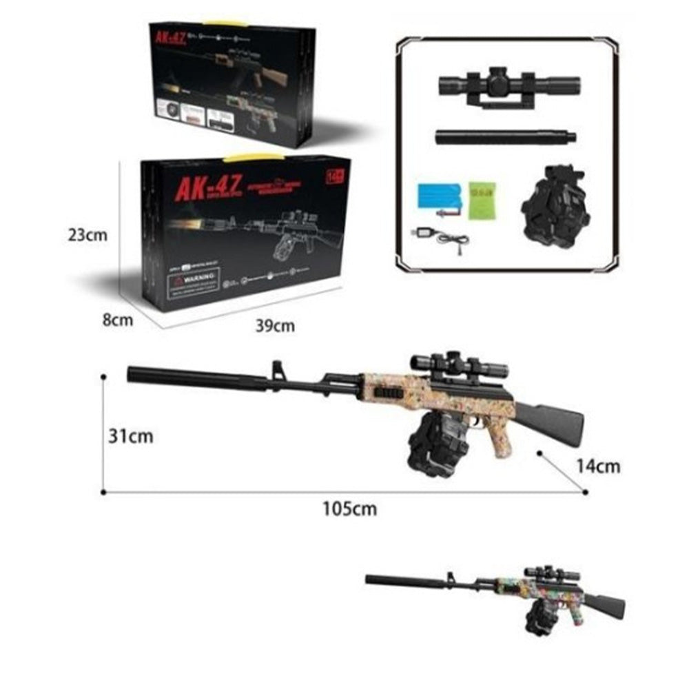 Όπλο Με Σφαίρες Νερού AK-47 Graffiti 105εκ Με Σφαίρες Νερού, Ήχο & Αξεσουάρ 2 Χρώματα