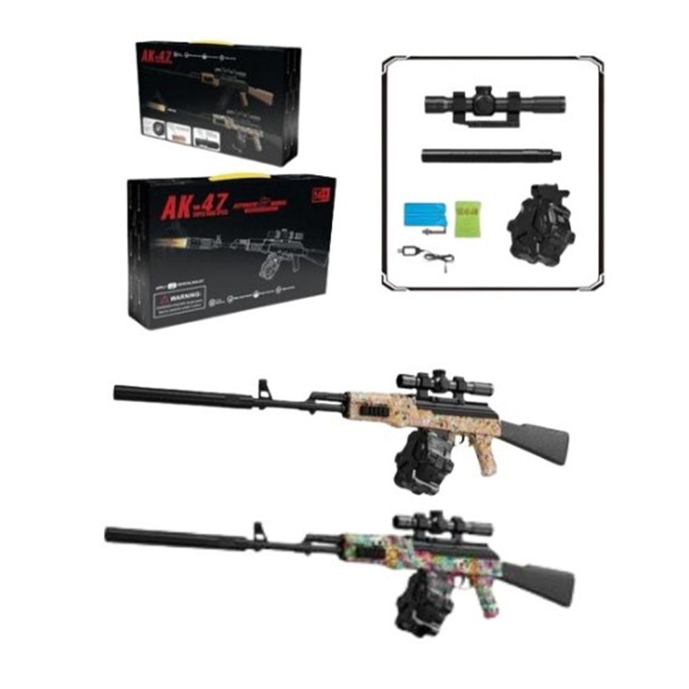 Όπλο Με Σφαίρες Νερού AK-47 Graffiti 105εκ Με Σφαίρες Νερού, Ήχο & Αξεσουάρ 2 Χρώματα