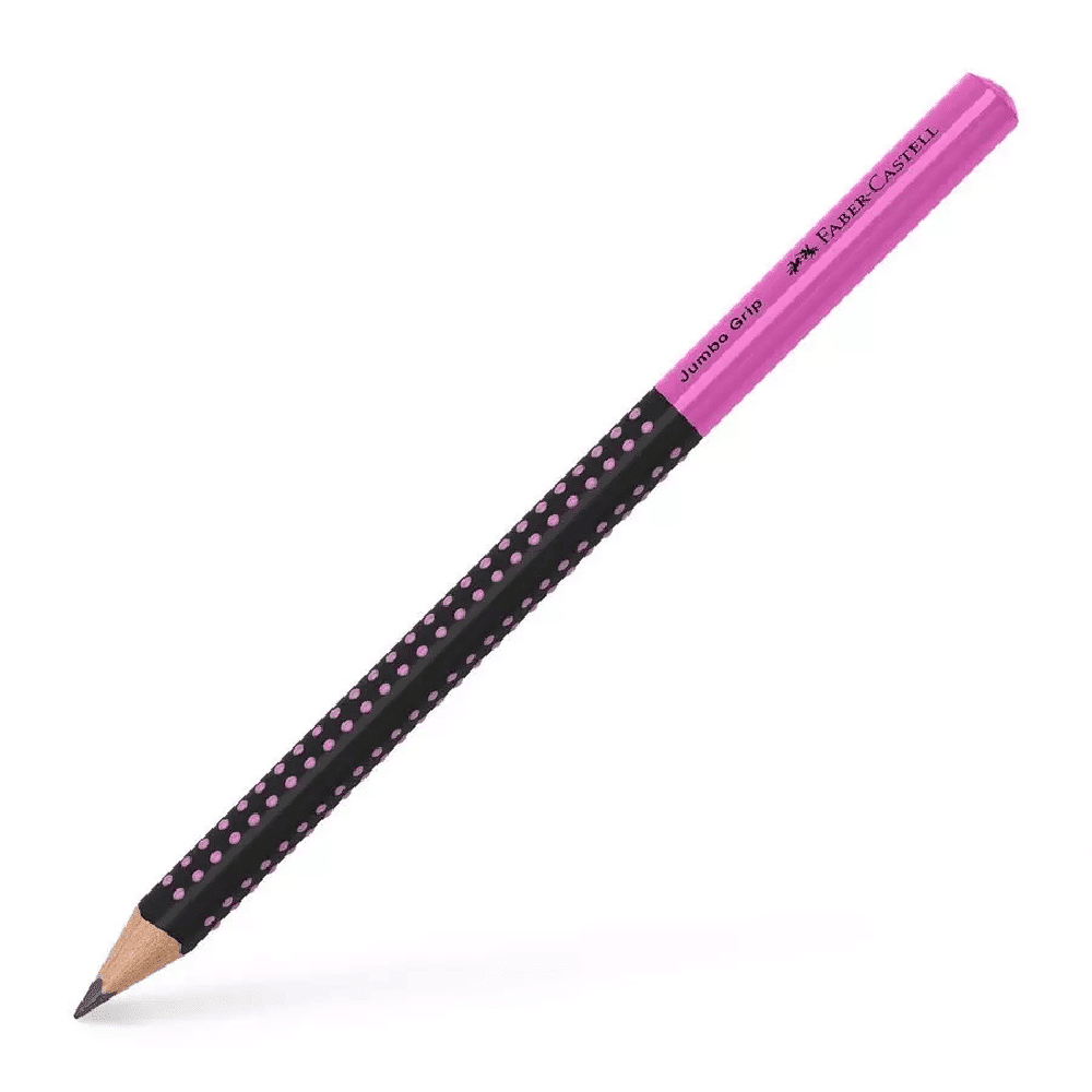 Faber Castell Μολυβι Jumbo Grip Διχρωμο Μαυρο- Ροζ