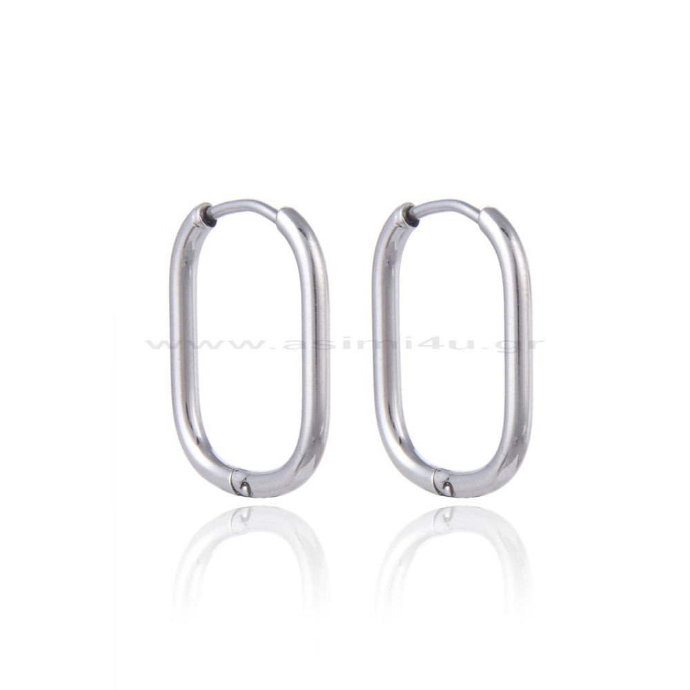 Ατσάλινος Οβάλ Κρίκος από Surgical Steel 316L 2x11/18mm