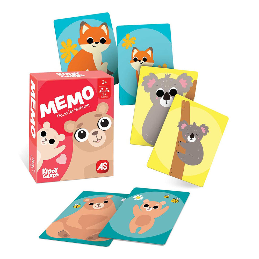 AS Games Παιχνίδια Με Κάρτες Kiddy Cards Μέμο Για 2+ Παίκτες 