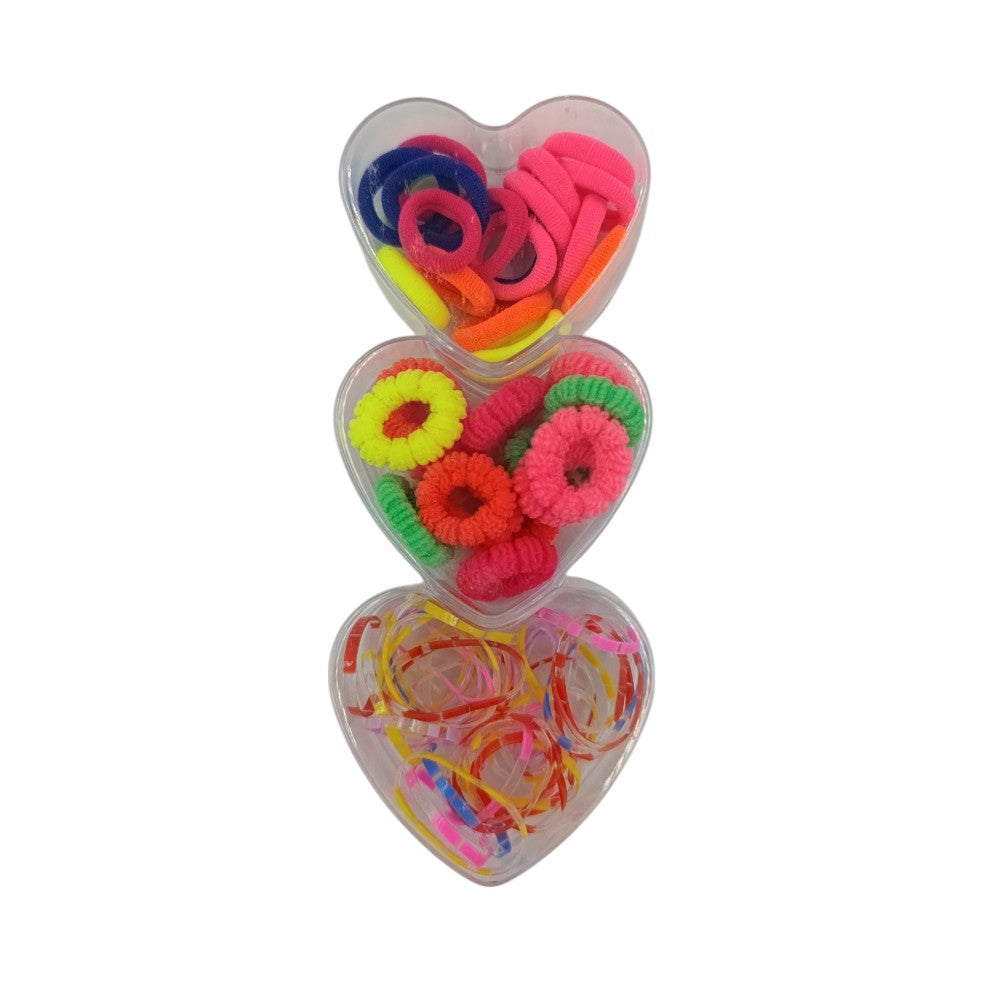 OEMΣετ Παιδικά Αξεσουάρ Μαλλιών Σε Κουτάκι Σχήμα Καρδιέςpapell.gr