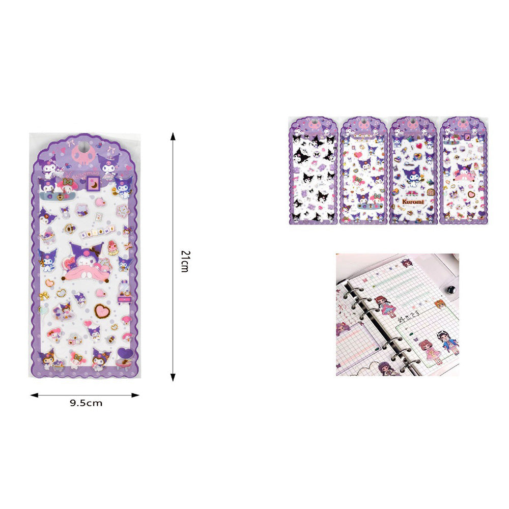 OEMΠαιδικά Αυτοκόλλητα Σε Καρτέλα Kuromi 4 Σχέδια - 1 Τμχpapell.gr