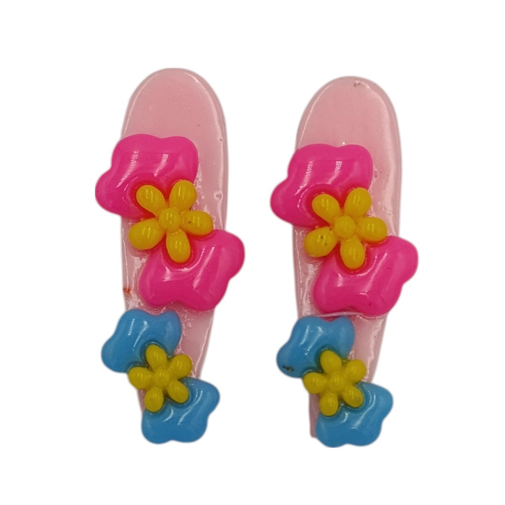 Παιδικά Τσιμπιδάκια Μαλλιών Φιογκάκια 4 Χρώματα- 1 Τμχ