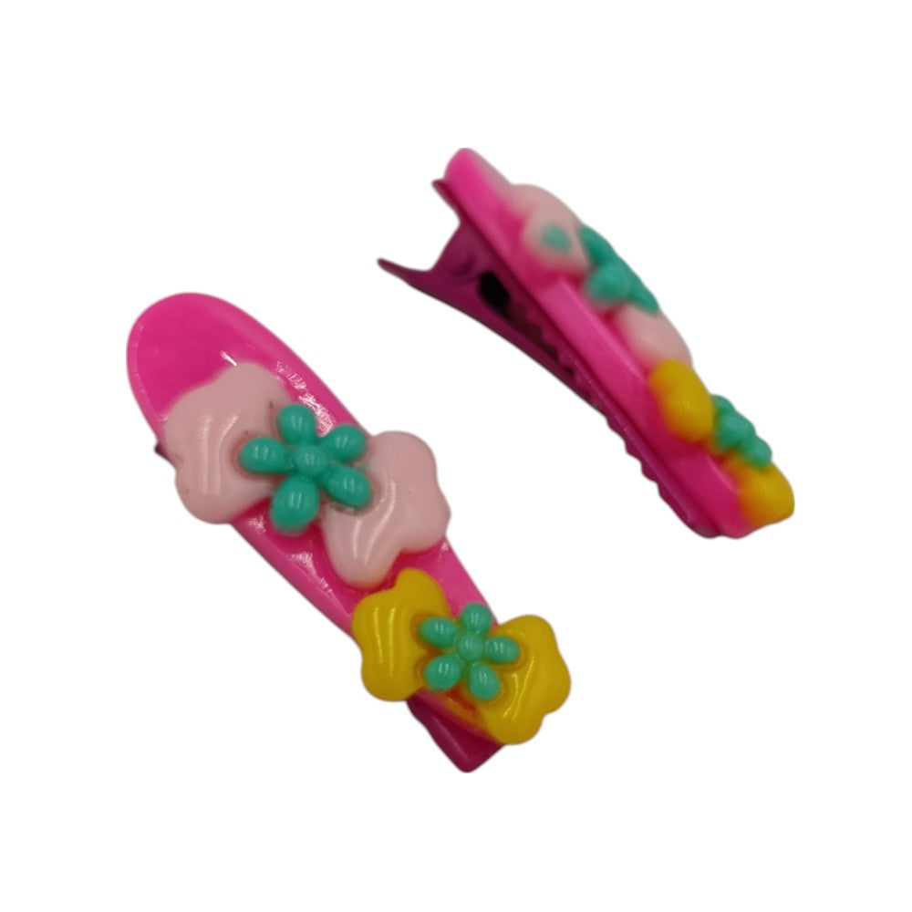 Παιδικά Τσιμπιδάκια Μαλλιών Φιογκάκια 4 Χρώματα- 1 Τμχ