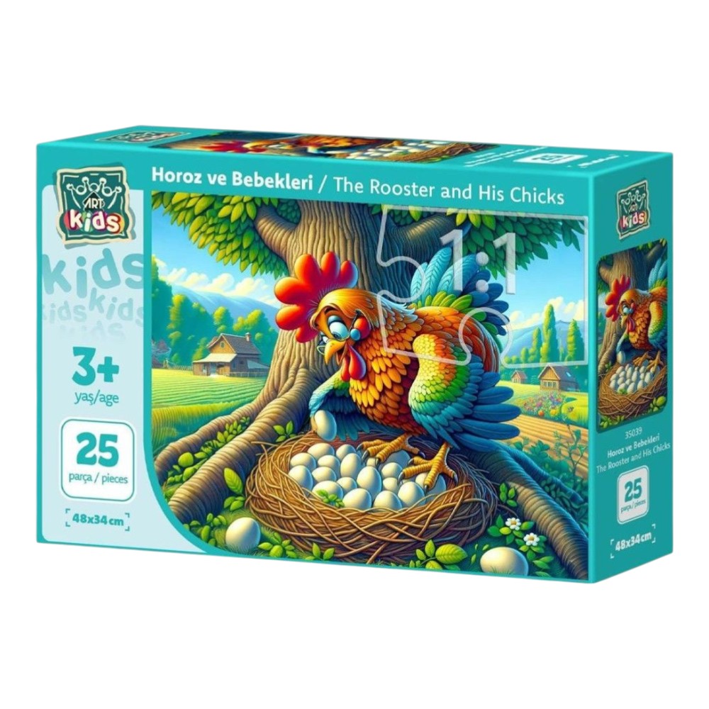 Παιδικό Puzzle The Rooster And His Chicks 25 Τμχ