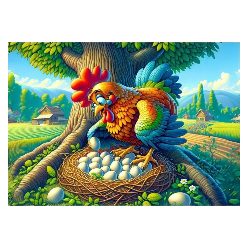 Παιδικό Puzzle The Rooster And His Chicks 25 Τμχ