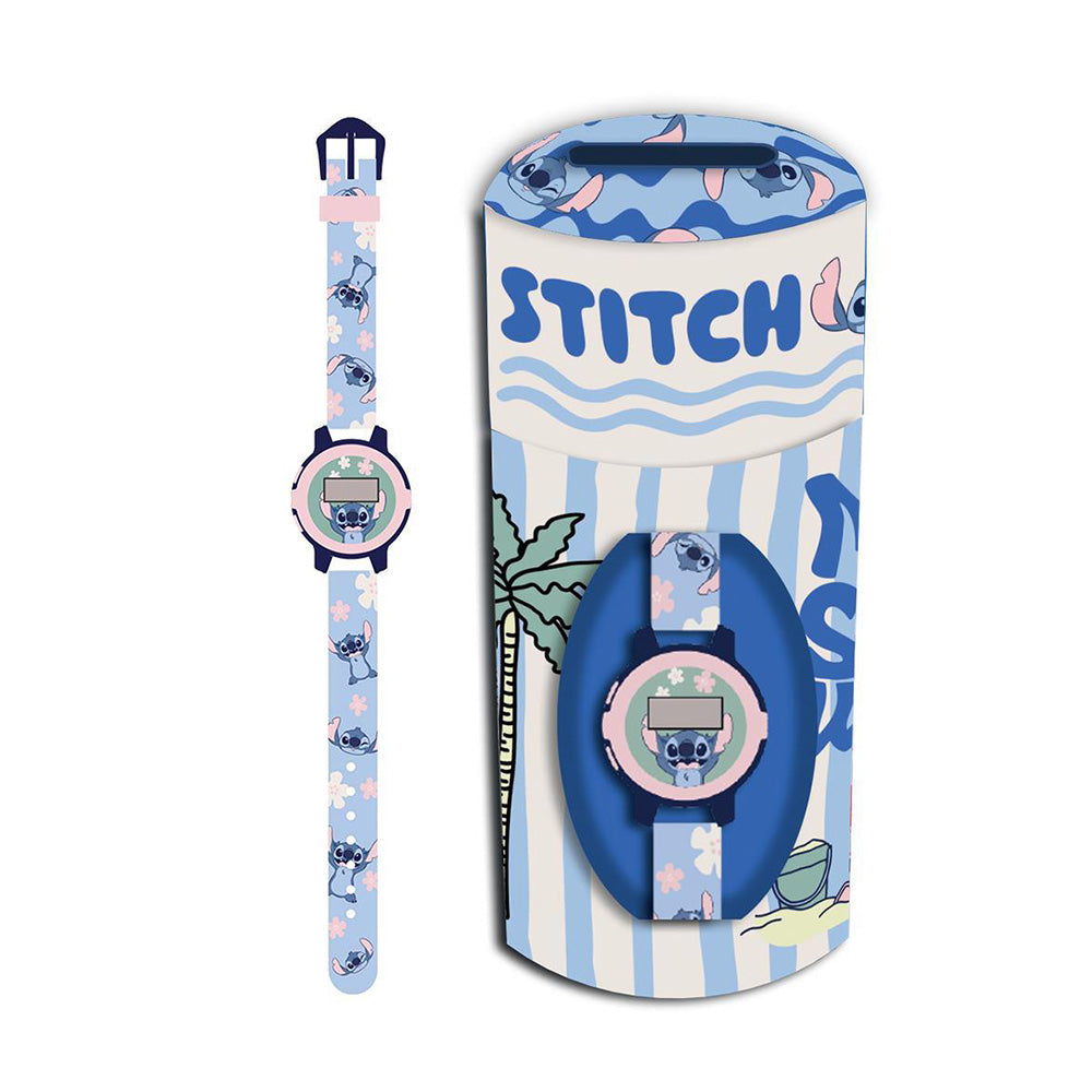 Παιδικό Ρολόι Χειρός Disney Stitch σε Μεταλλικό Κουτί