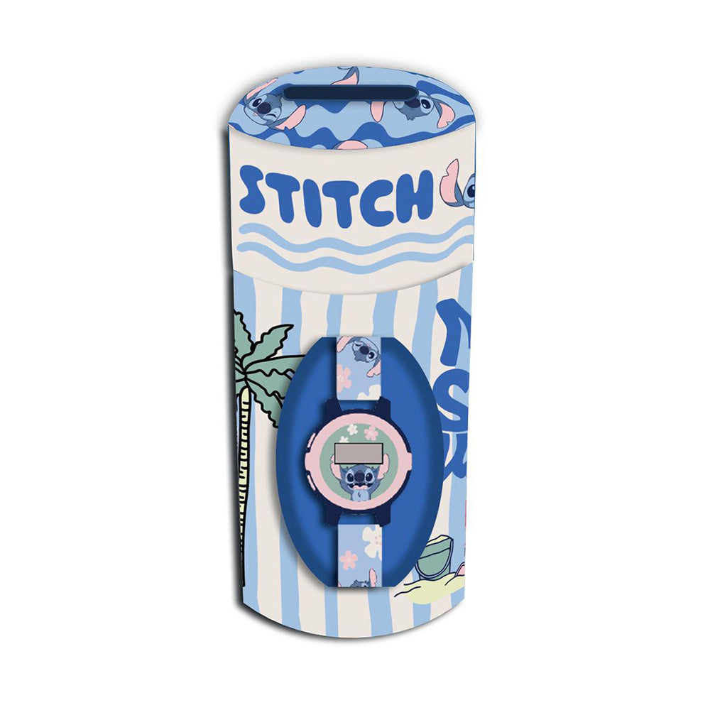 Παιδικό Ρολόι Χειρός Disney Stitch σε Μεταλλικό Κουτί