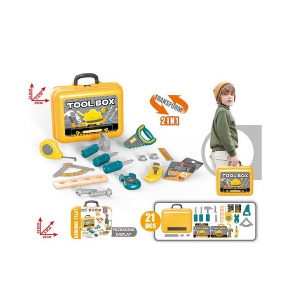 Παιδικό Σετ Εργαλειοθήκη-Βαλιτσάκι Με Εργαλεία 21τμχ